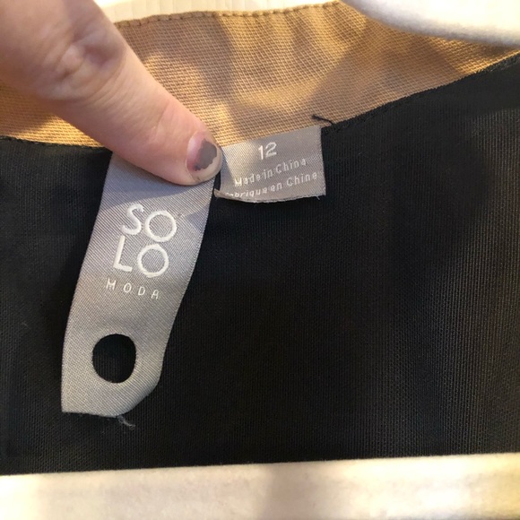 SOLO Moda Tan Womens Blazer Size 12 - Picture 3 of 4